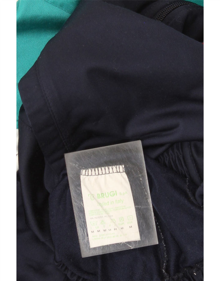 Brugi Mens USA Graphic Tracksuit Top Jacket Médio Azul Marinho Colorblock