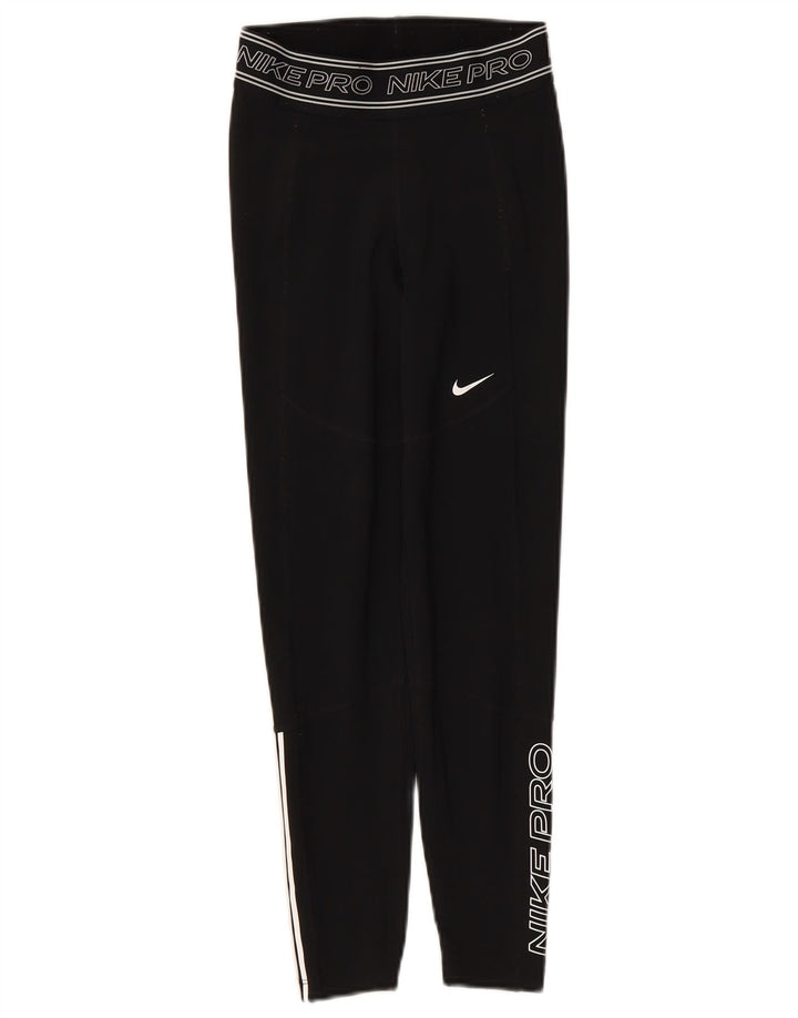 Leggings femininas Nike Dri Fit Graphic UK 4 XS preto poliéster