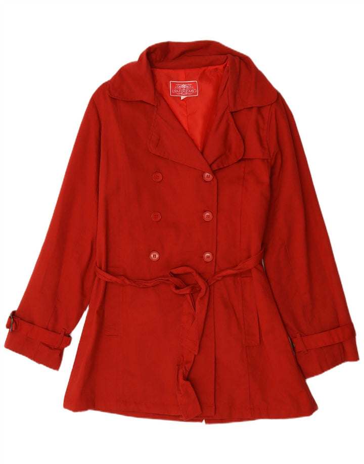 Casaco trench oversized feminino Naj Oleari US 2 XS algodão vermelho