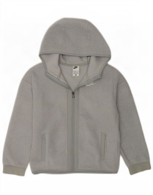 Jaqueta Nike Boys com capuz de lã 11-12 anos cinza médio poliéster