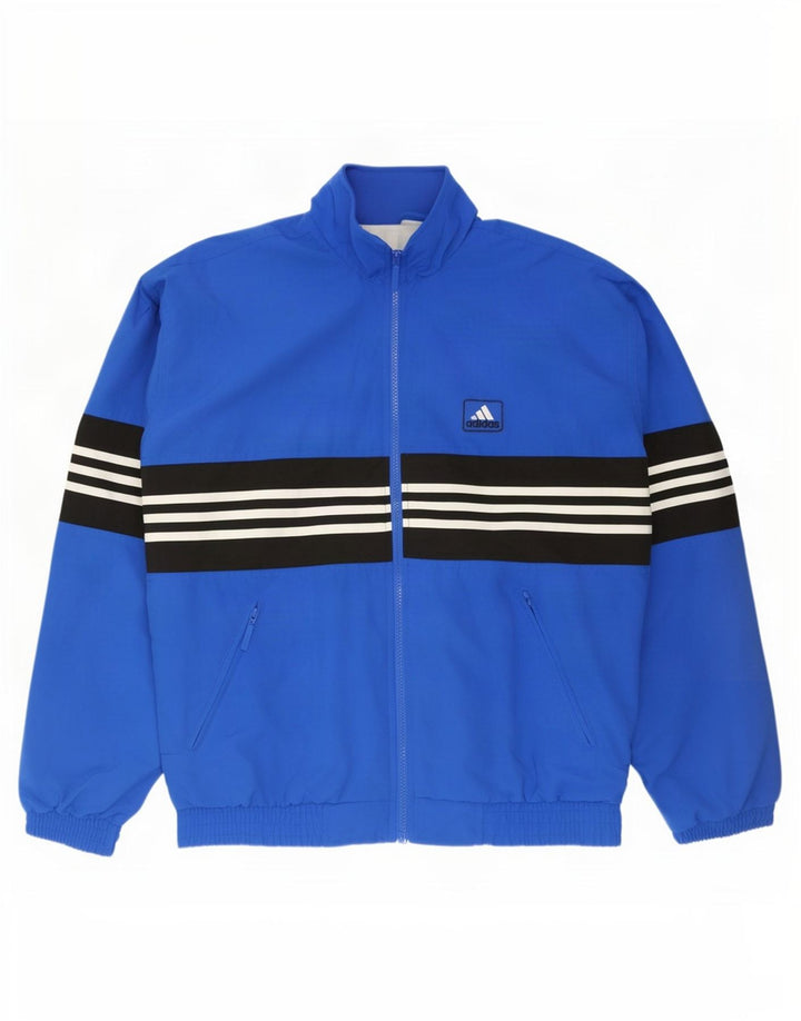 Adidas Mens Tracksuit Top Jacket UK 36/38 Pequeno Azul