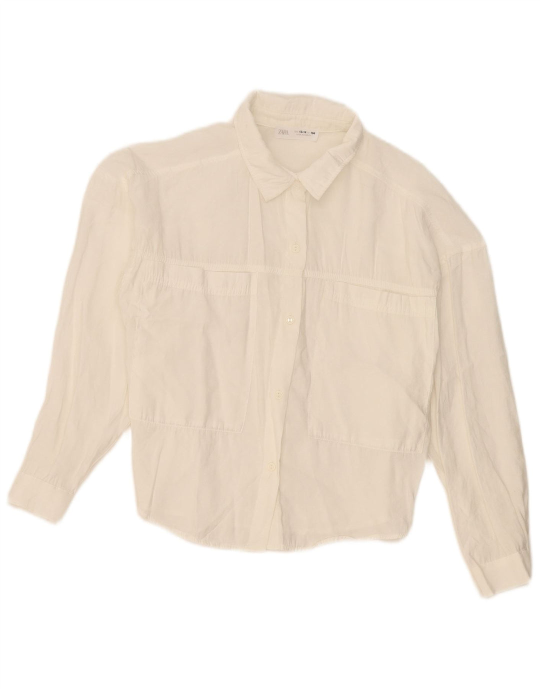 Blusa Camisa Zara Meninas 13-14 Anos Branca Modal
