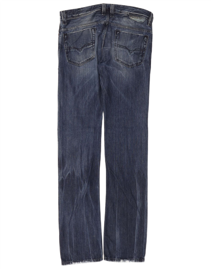 Diesel Masculino Safado Straight Jeans W30 L34 Azul Algodão