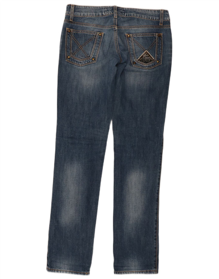 Calça jeans reta feminina Roy Rogers W28 L33 algodão azul