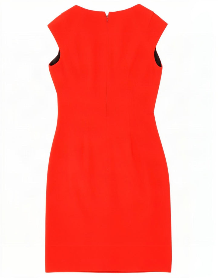 Vestido bainha feminino Calvin Klein Jeans Reino Unido 8 pequeno poliéster vermelho
