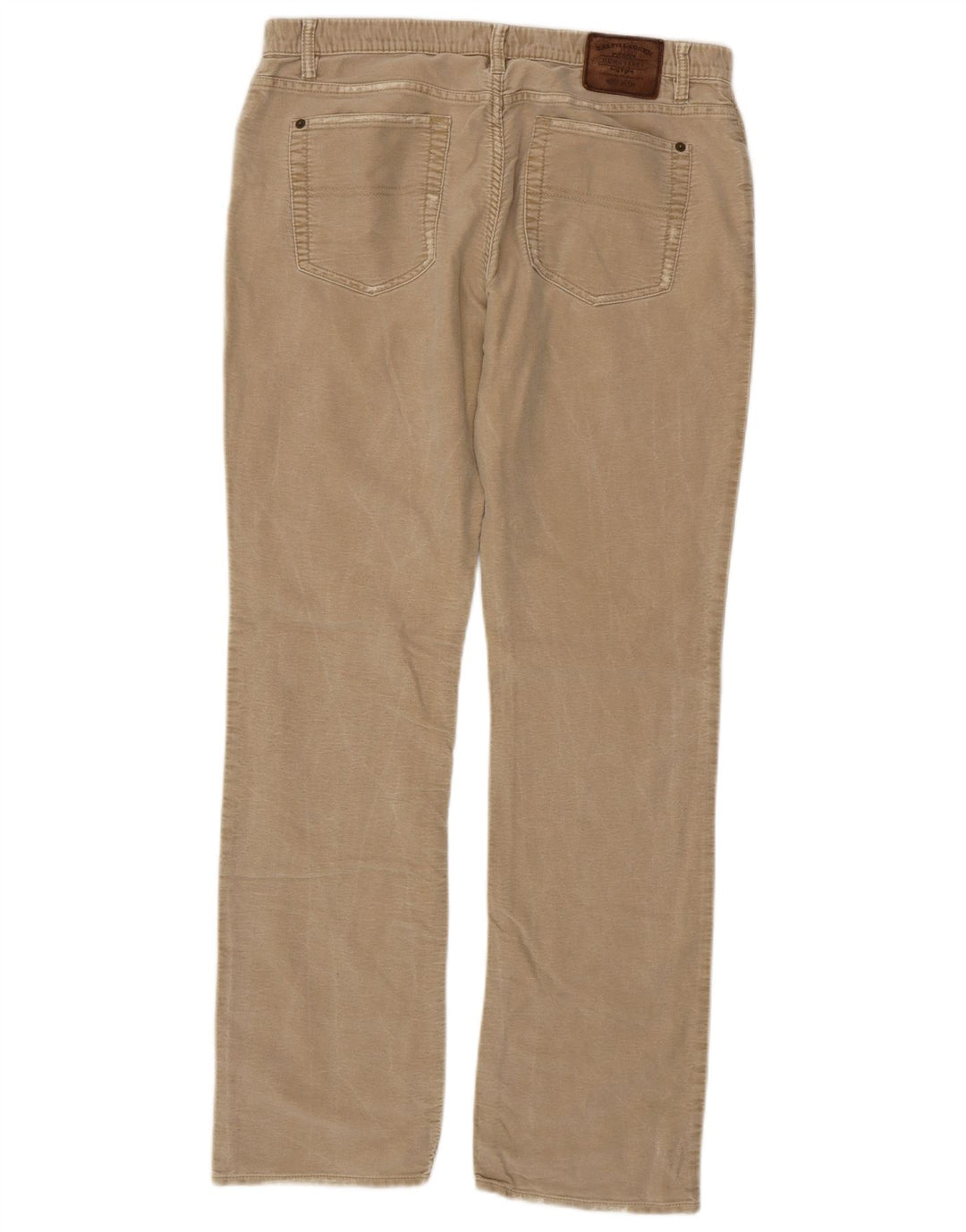 Calça feminina reta casual RALPH LAUREN W31 L34 algodão bege