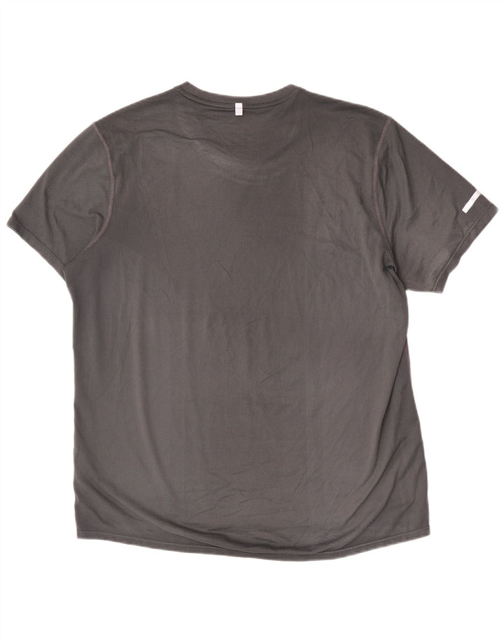 Camiseta Nike masculina gráfica top grande cinza poliéster esportivo