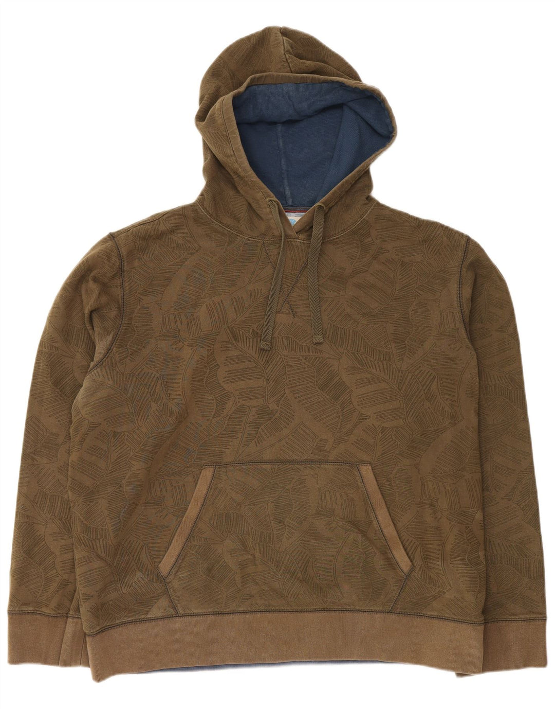 Fat Face Masculino Abstrato Padrão Moletom Com Capuz Jumper 2XL Algodão Cáqui