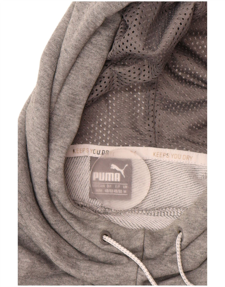 PUMA Mens Graphic Hoodie Jumper Médio Algodão Cinza