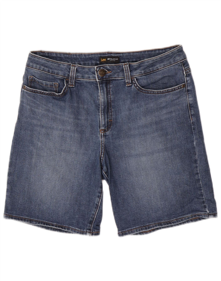 Shorts jeans feminino Lee de cintura média com ajuste regular EUA 8 médio W30 algodão azul