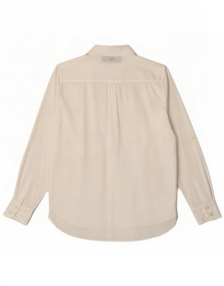 Zara Camisa feminina UK 10 pequena branca