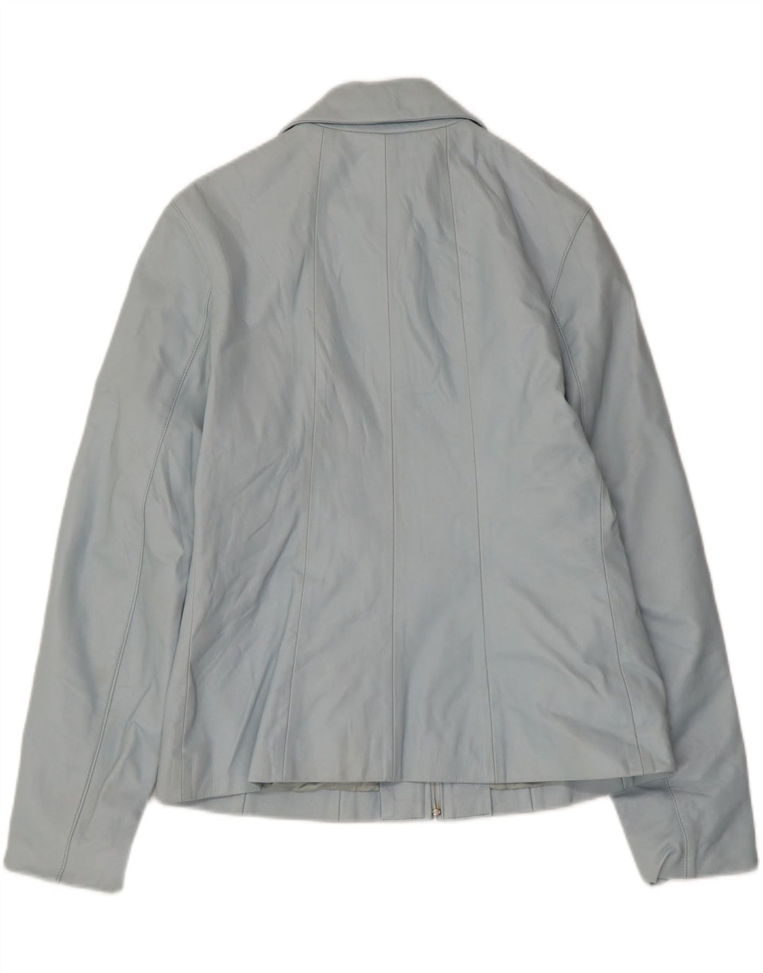 Jaqueta de couro feminina VINTAGE IT 46 grande couro azul
