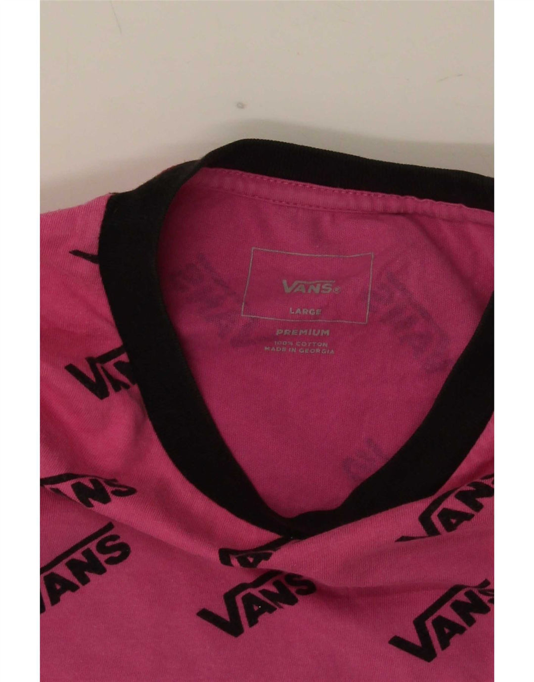 Camiseta Vans masculina gráfica grande algodão rosa