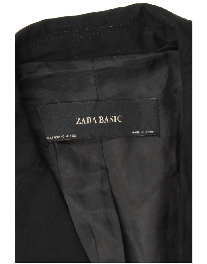 Jaqueta blazer feminina Zara com 1 botão EU 42 grande poliéster preto