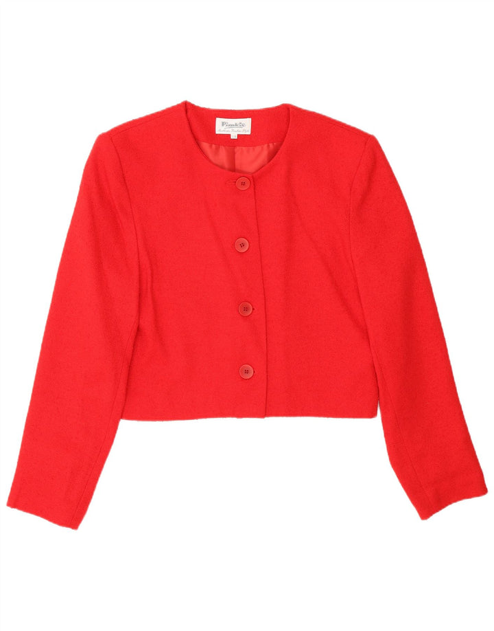 Jaqueta blazer feminina Pimkie crop 4 botões UE 36 pequena viscose vermelha