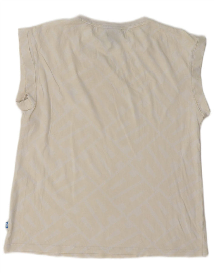 Camiseta Adidas Feminina Graphic Top UK 10 Pequena Off White
