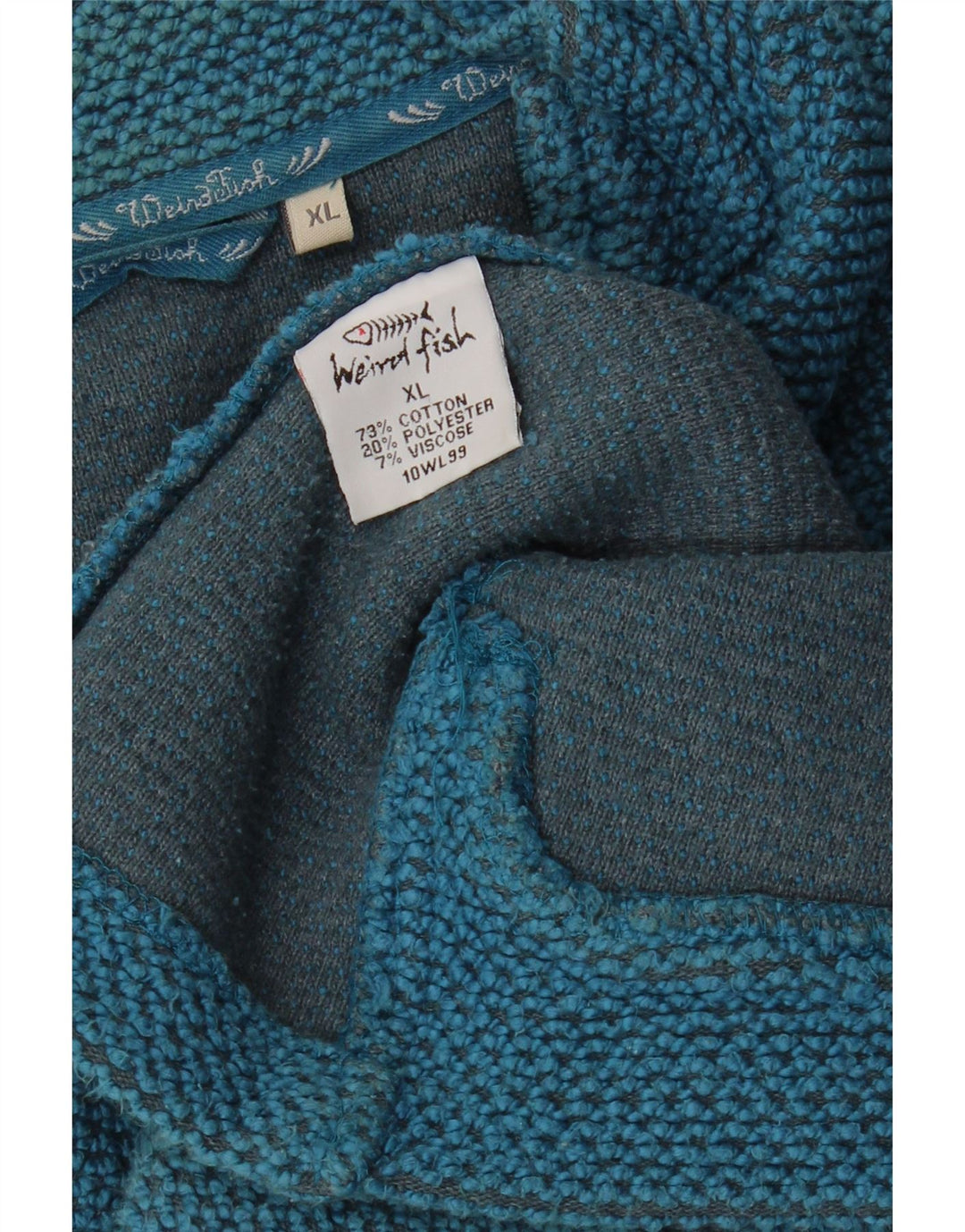 Casaco de treino feminino Weird Fish UK 18 XL algodão azul
