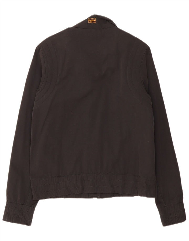 Jaqueta bomber feminina G-STAR Reino Unido 14 algodão preto médio