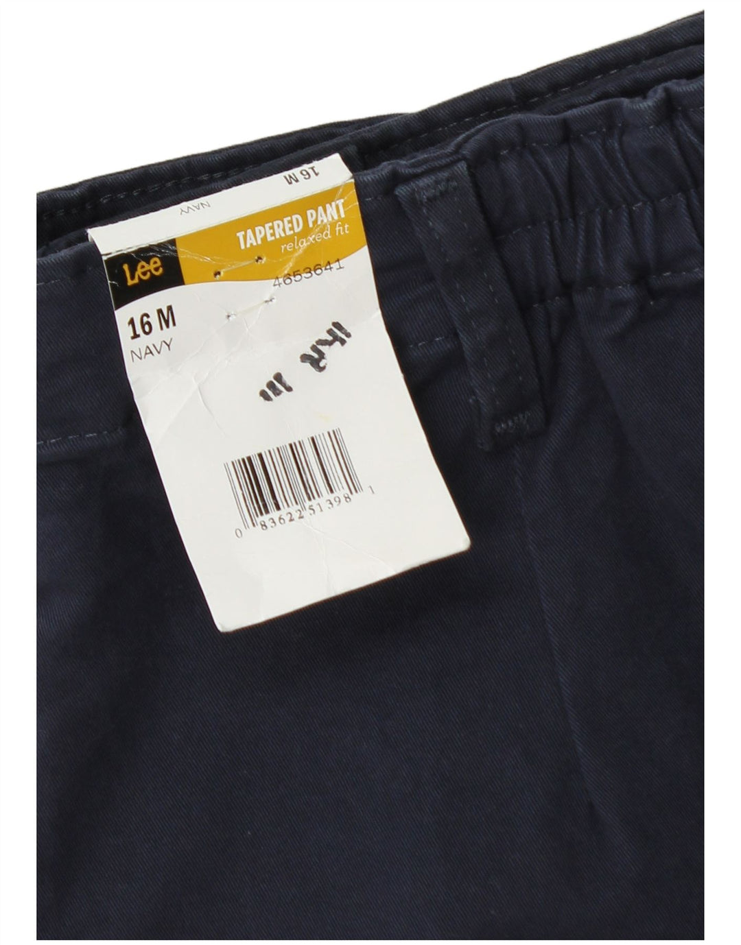 Calça Chino Feminina Lee Pegged EUA 16 2XL W36 L30 Azul Marinho Algodão