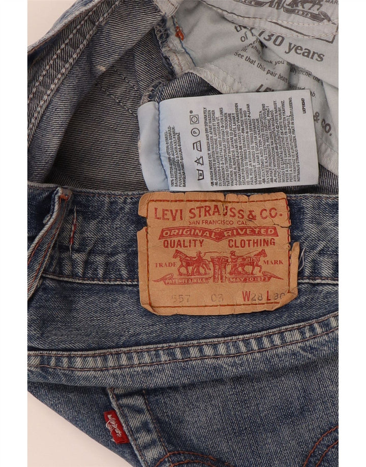 Calça jeans feminina Levi's 557 Bootcut W28 L30 azul algodão