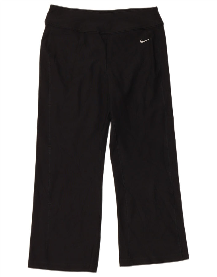 Calça de treino Nike feminina Capri US 4/6 pequena preta poliéster
