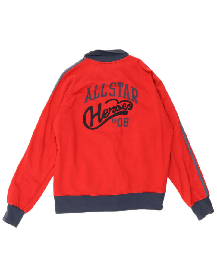 Converse Mens All Star Graphic Tracksuit Top Jaqueta Médio Vermelho Colorblock