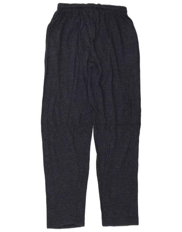Calça de treino masculina Champion grande algodão manchado azul marinho