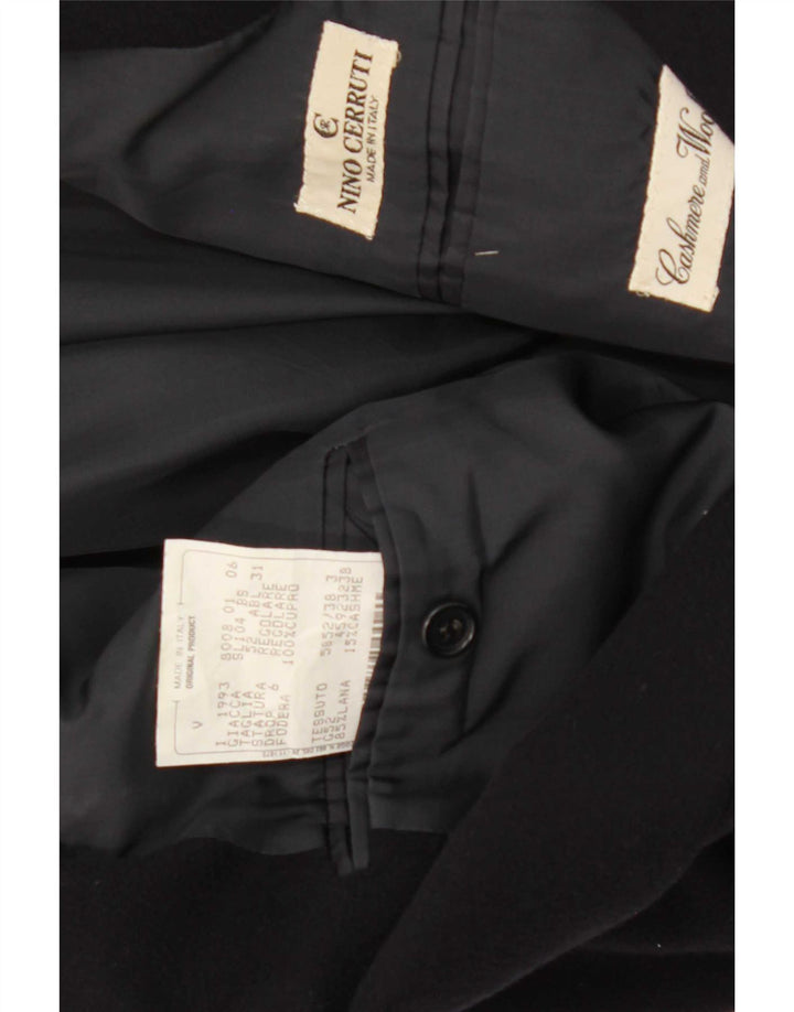 Jaqueta blazer masculina Nino Cerruti com peito duplo IT 52 XL lã preta