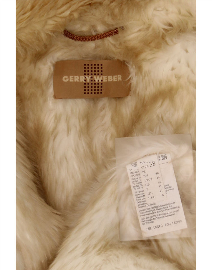 Sobretudo sherpa feminino superdimensionado Gerry Weber UK 12 poliéster bege médio