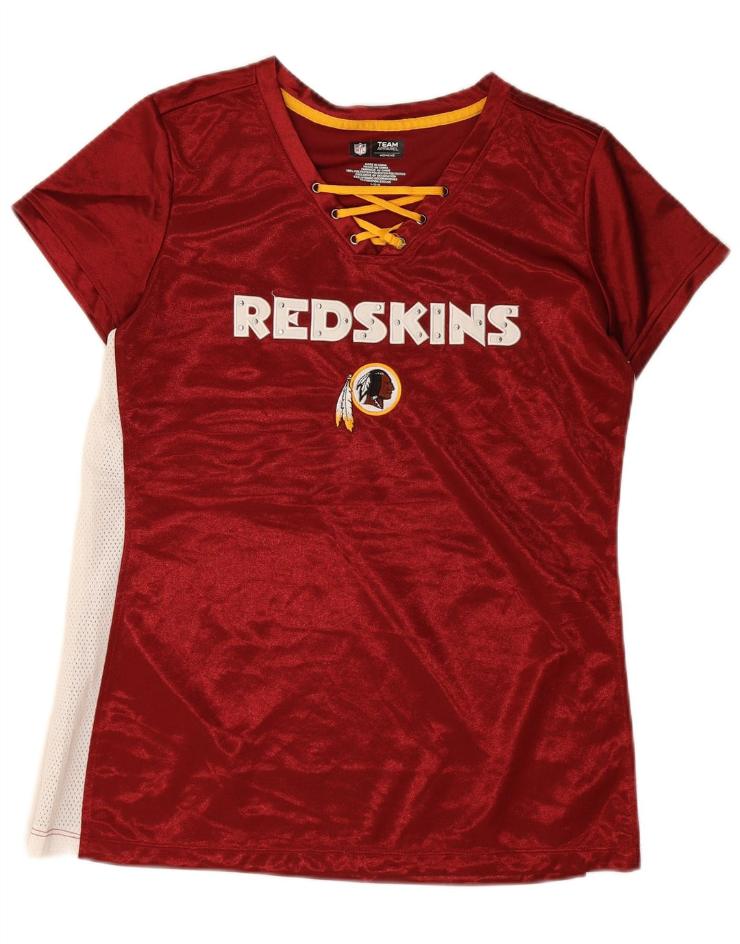 Camiseta feminina NFL Redskins com estampa gráfica UK 16 grande bloco colorido Borgonha