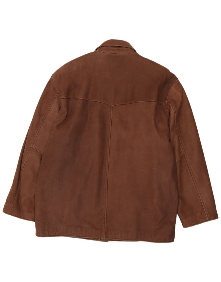 Jaqueta de couro masculina Vinci IT 56/58 XL marrom