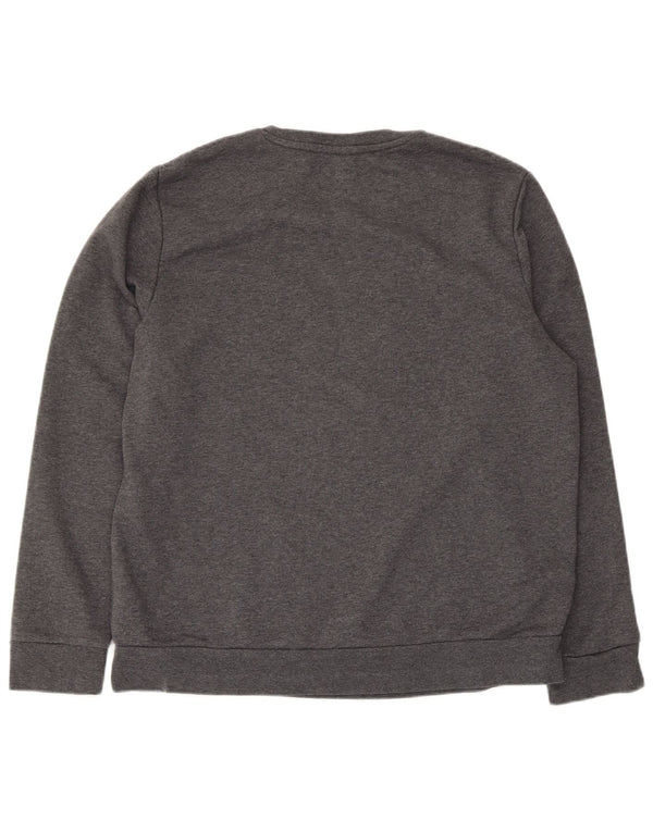 Adidas feminino gráfico moletom jumper UK 20/22 XL cinza algodão