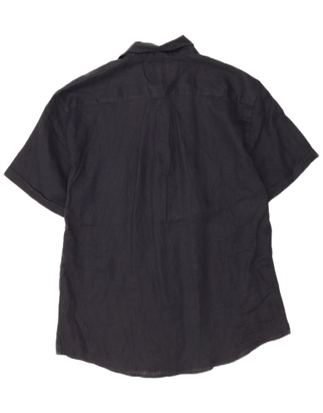 Camisa masculina de manga curta Coast 2XL linho azul marinho
