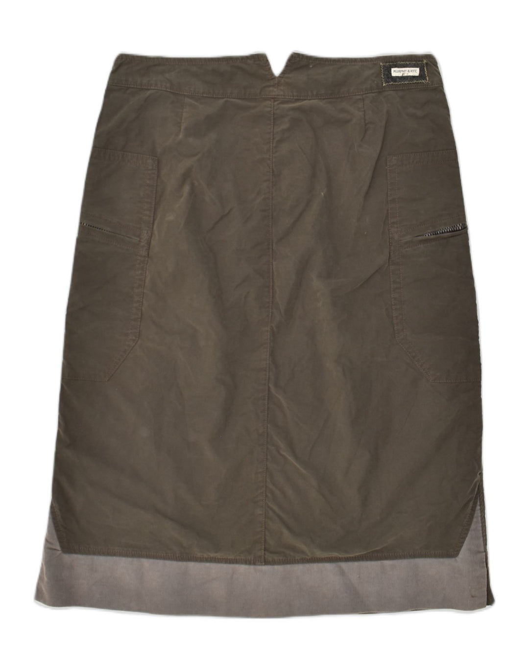 MURPHY & NYE Womens Straight Skirt W32 Large  Grey Cotton | Vintage Murphy & Nye | Thrift | Second-Hand Murphy & Nye | Used Clothing | Messina Hembry 