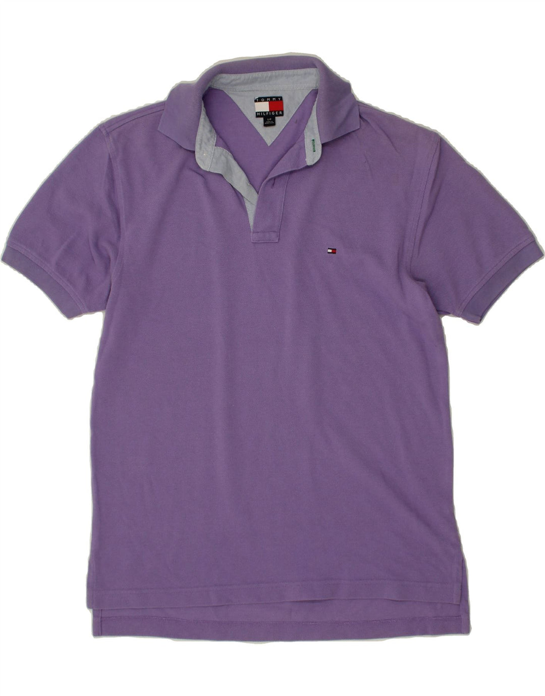 TOMMY HILFIGER Mens Polo Shirt Small Purple Cotton Vintage Tommy Hilfiger and Second-Hand Tommy Hilfiger from Messina Hembry 
