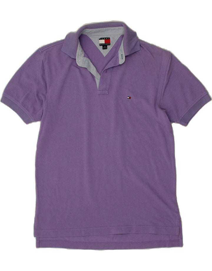 TOMMY HILFIGER Mens Polo Shirt Small Purple Cotton Vintage Tommy Hilfiger and Second-Hand Tommy Hilfiger from Messina Hembry 
