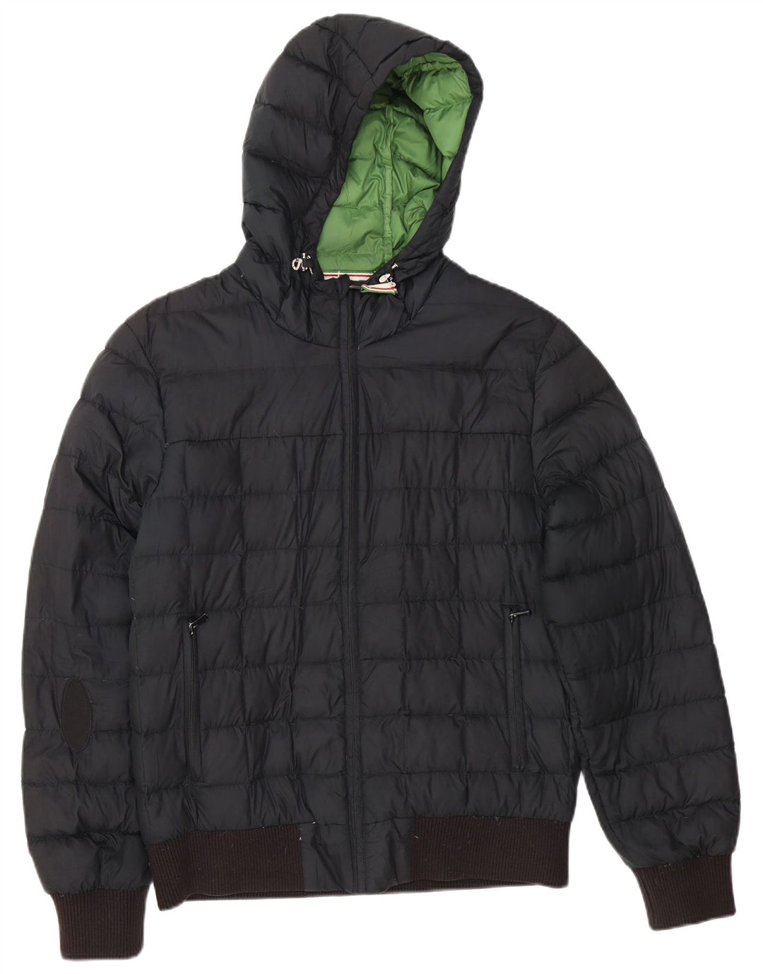Jaqueta acolchoada masculina Dolomite com capuz UK 40 poliéster preto grande