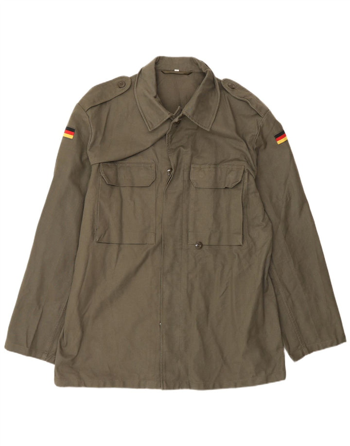 Jaqueta militar masculina vintage UK 42 XL cáqui