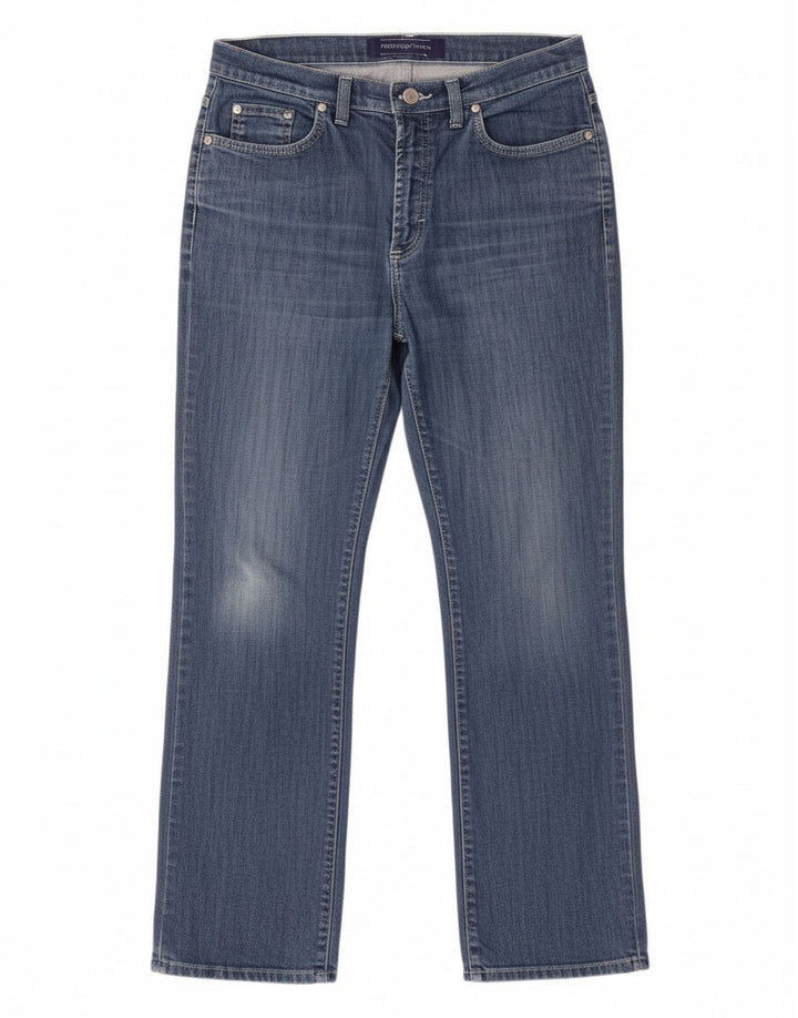 Jeans retos femininos TRUSSARDI W29 L28 algodão azul