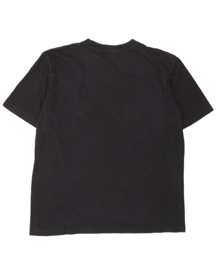 Camiseta masculina gráfica FILA Top XL algodão preto