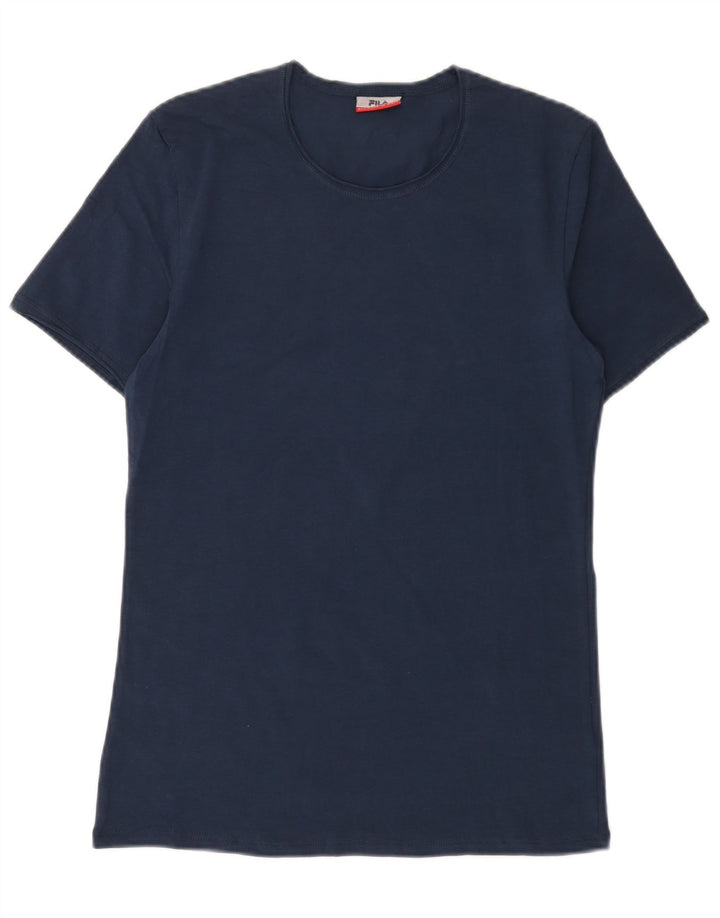 Camiseta masculina Fila top pequeno algodão azul marinho