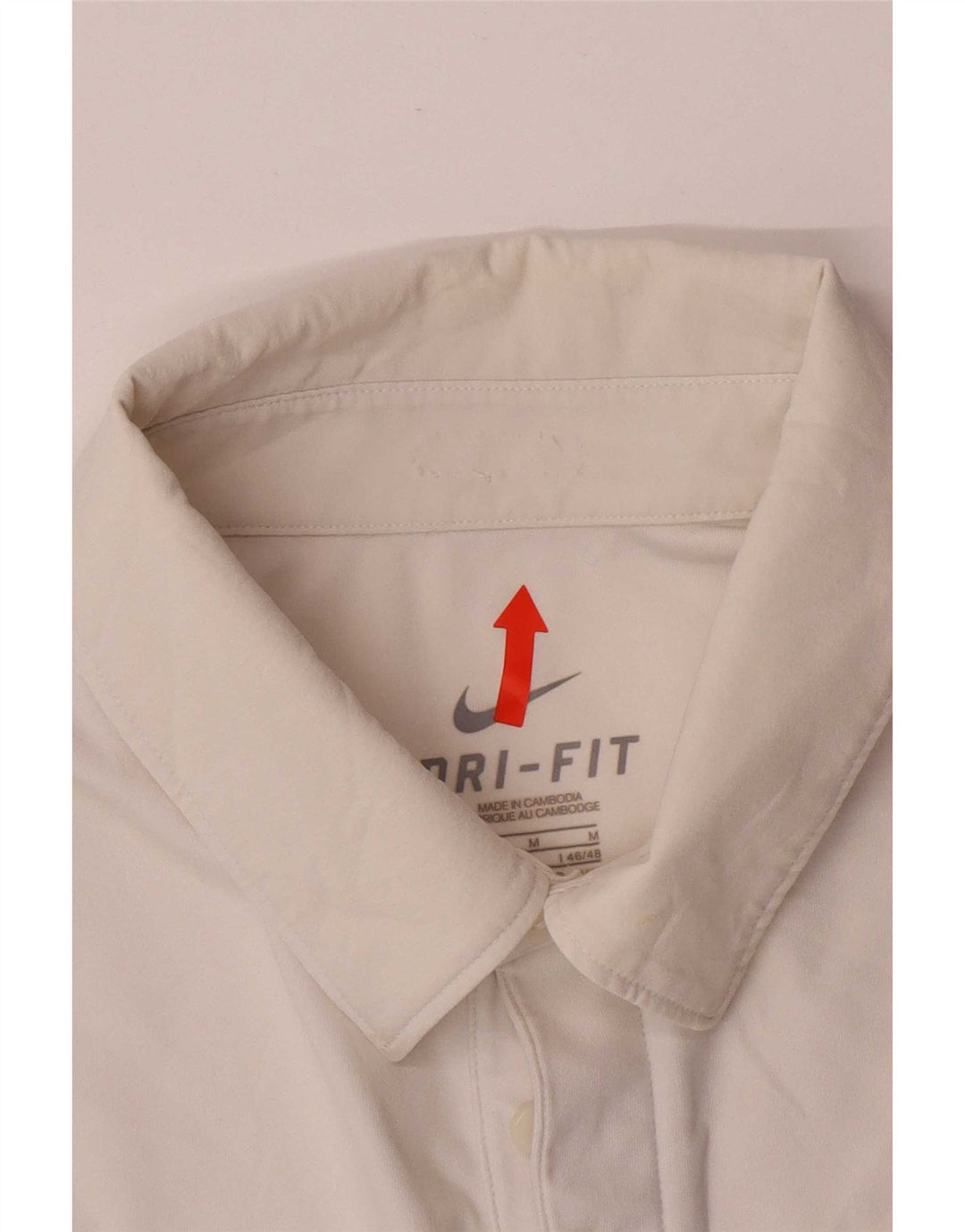 Camisa polo masculina Nike Dri Fit UK 38/40 médio branco colorblock poliéster