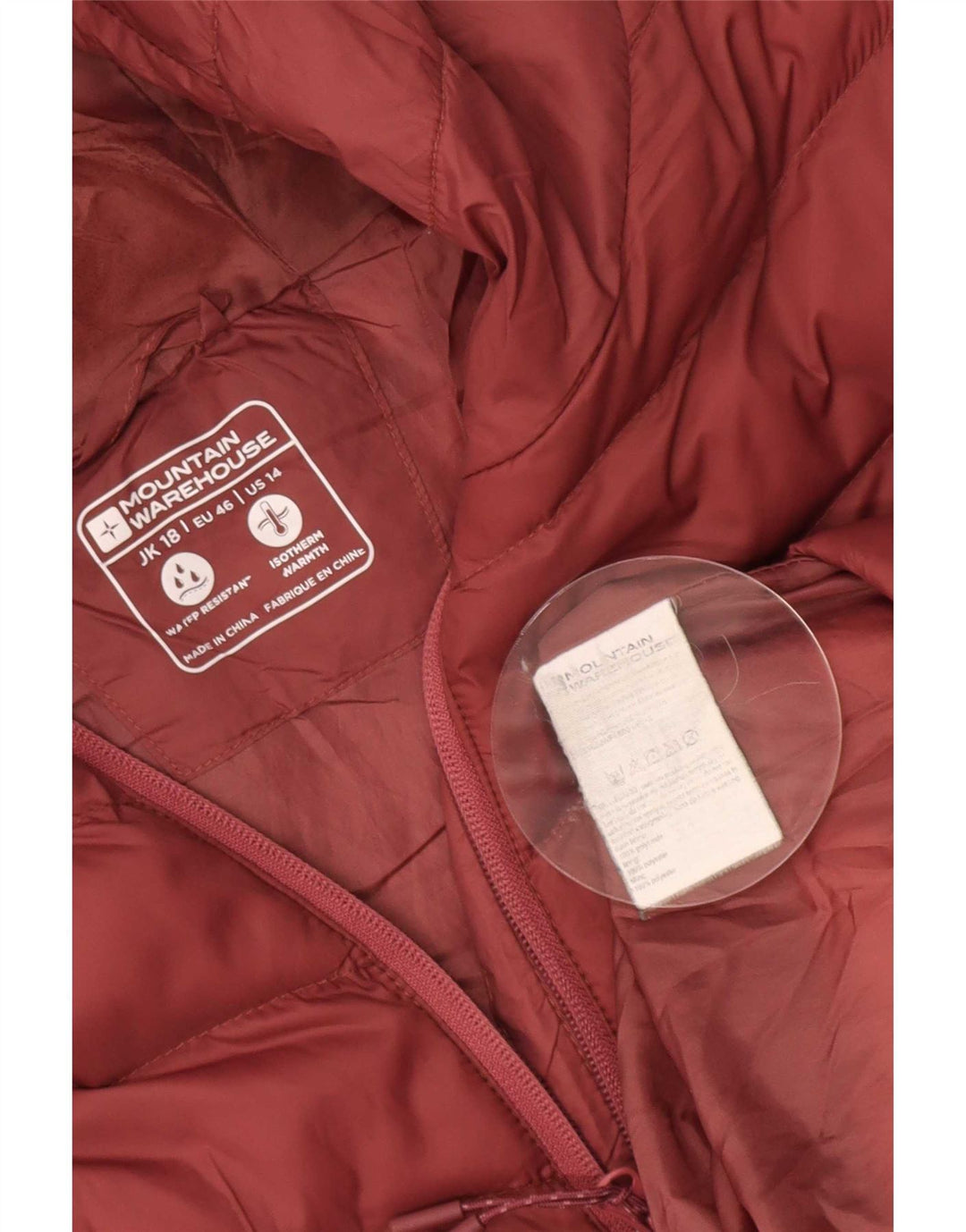 Mountain Warehouse Jaqueta acolchoada feminina Reino Unido 18 XL Poliamida vermelha