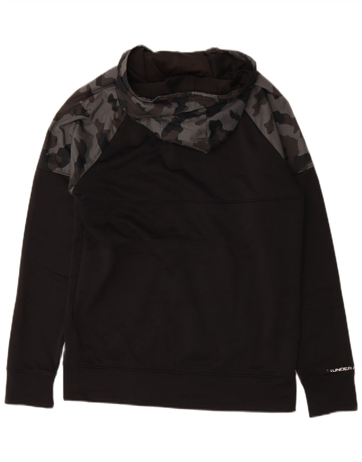 Suéter masculino com capuz e zíper Under Armour pequeno poliéster camuflado preto
