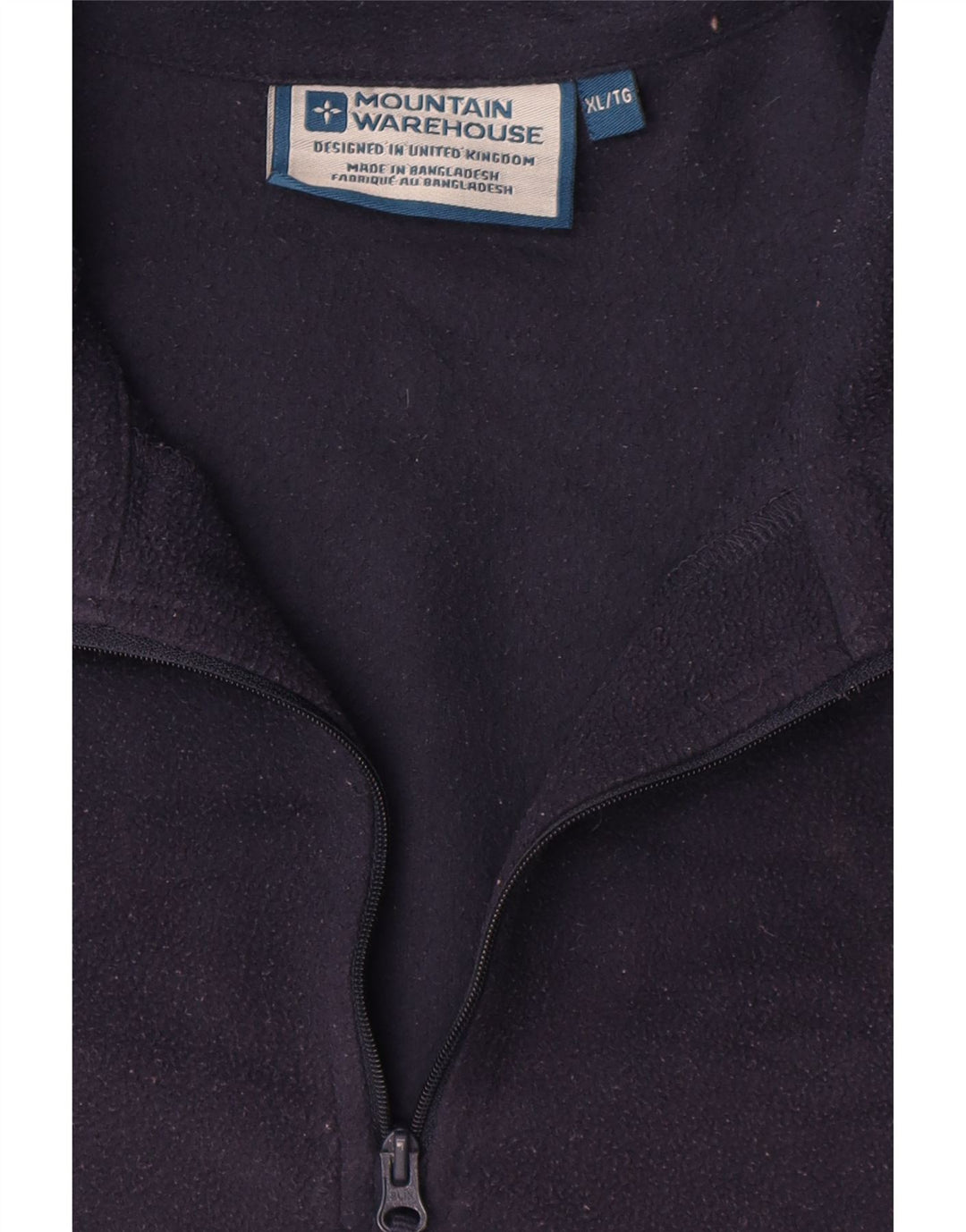 Mountain Warehouse Mens Zip Neck Fleece Jumper XL Poliéster Azul Marinho