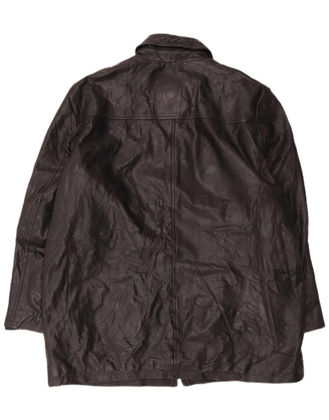 Casaco de couro masculino VINTAGE UK 44 2XL preto