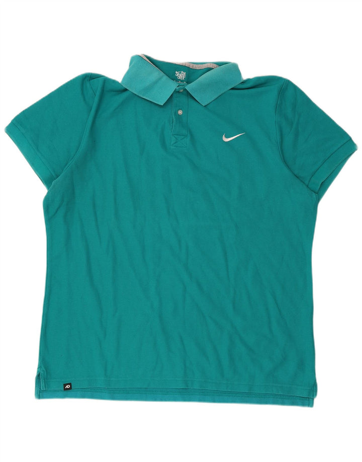 Camisa polo feminina Nike UK 18 XL turquesa