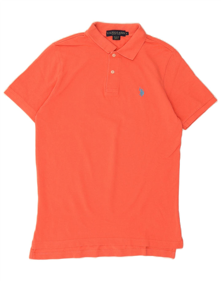 U.S. POLO ASSN. Mens Polo Shirt Small Orange Cotton Vintage U.S. Polo Assn. and Second-Hand U.S. Polo Assn. from Messina Hembry 