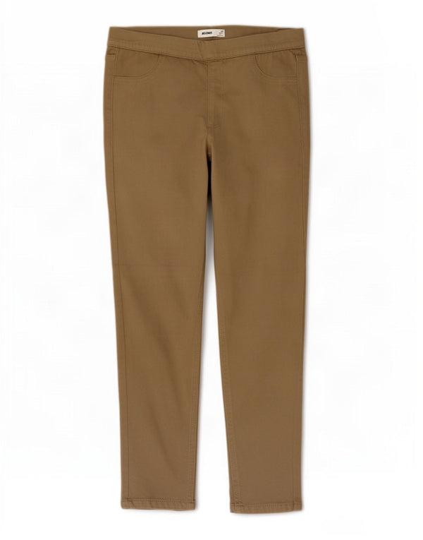 Jeans Marks & Spencer feminino Jegging UK 10 pequeno W30 L26 algodão bege