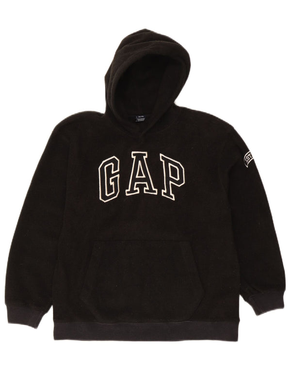 Suéter de lã com capuz gráfico Gap Boys 13-14 anos 2XL preto
